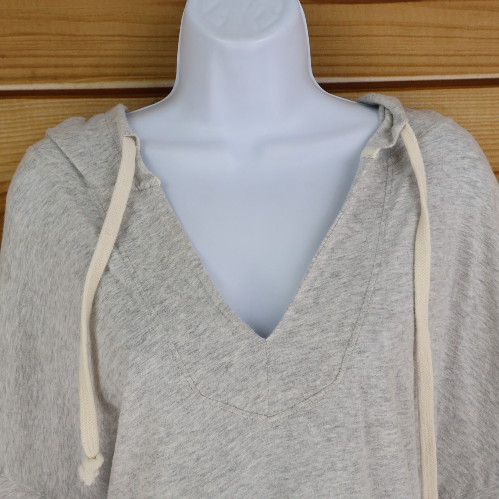 American Eagle Outfitters Sweatshirt‎ Hooded Womens M Gray Heathered 100% Cotton - Picture 4 of 7